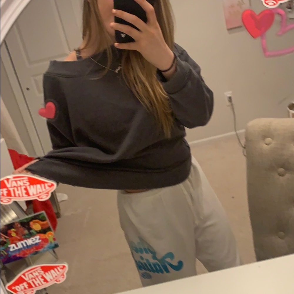 cozy grey oversized shirt!